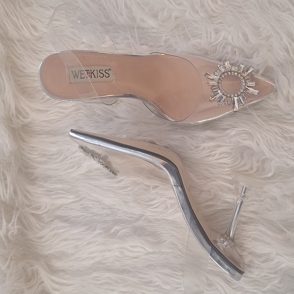 Wetkiss clear Jewel front heels - Picture 3 of 11